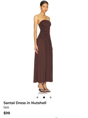 Nia Santal Strapless Maxi Dress in santal